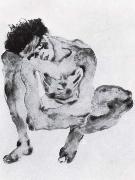 Egon Schiele Crouching figure oil painting reproduction